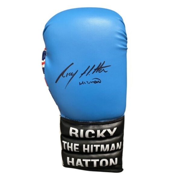 Ricky Hatton signed boxing glove - Blue