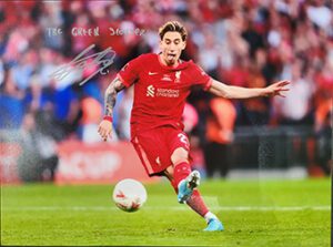 Beautiful signed Kostas Tsimikas photo with hand witten dedication by Kosta "The Greek Scouser", one special photo for the collection