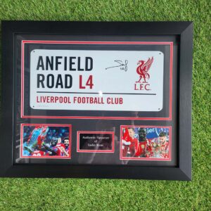 Beautiful signed and framed mount of Liverpool legend Sadio Mane