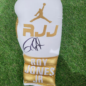 Roy Jones Jr signed white boxing glove