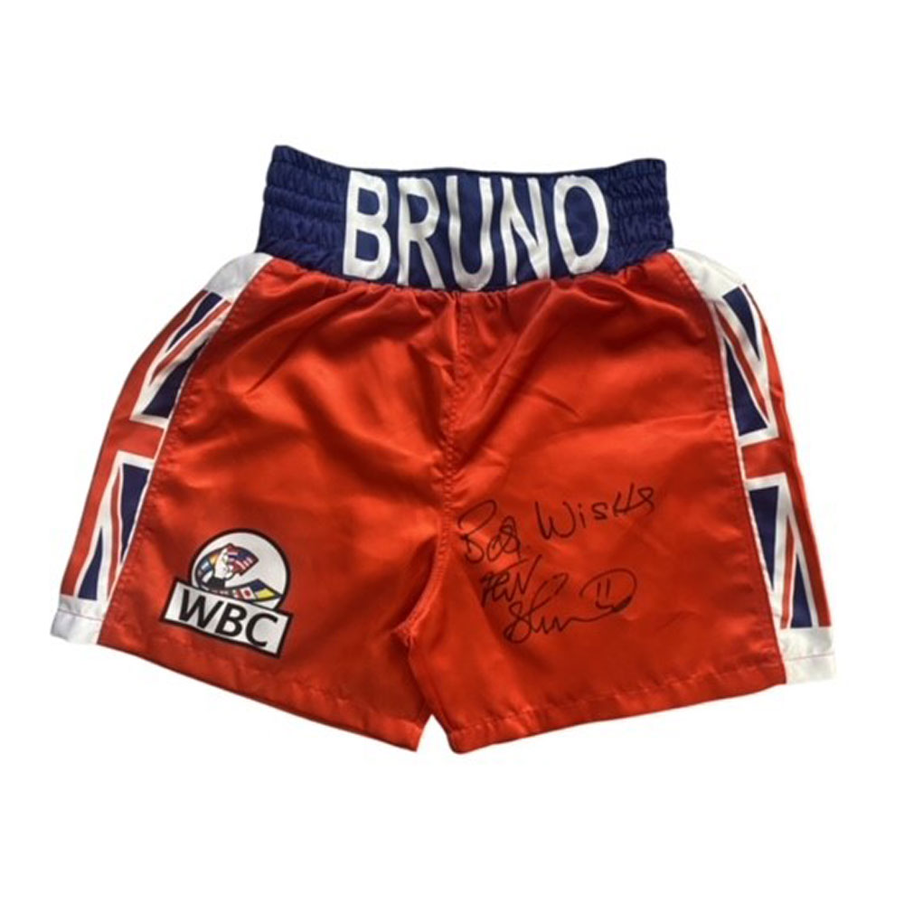 Frank Bruno signed boxing shorts