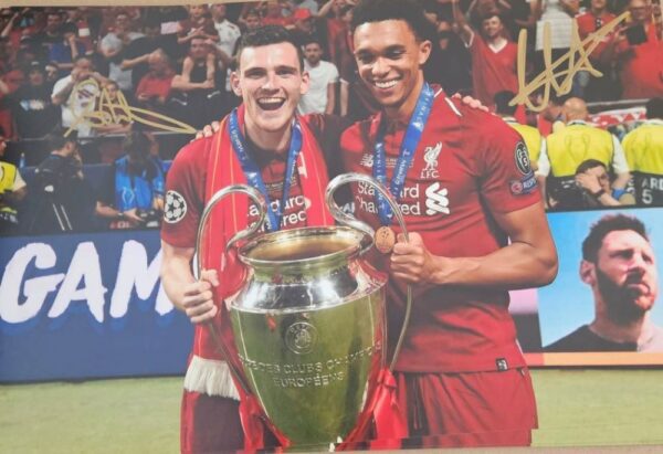 Andy Robertson and Trent Alexander-Arnold dual signed 12x8 inch photograph