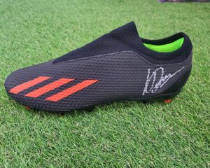 Luis Diaz Signed Boot Black and Orange