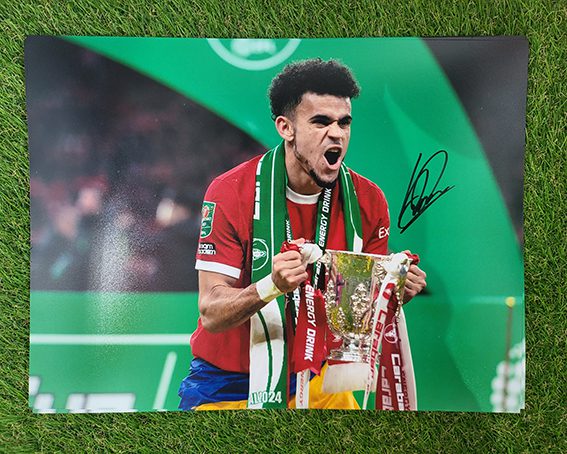 Luis Diaz Signed Photo Carabao Cup