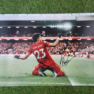 Luis Diaz Signed Photo Slide Celebration