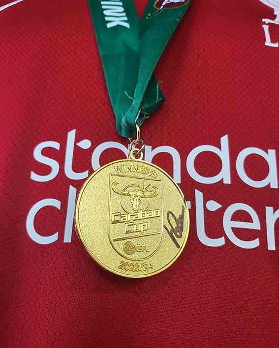 Luis Diaz signed Carabao Cup Medal