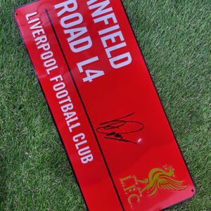 Luis Diaz signed Red Street Sign