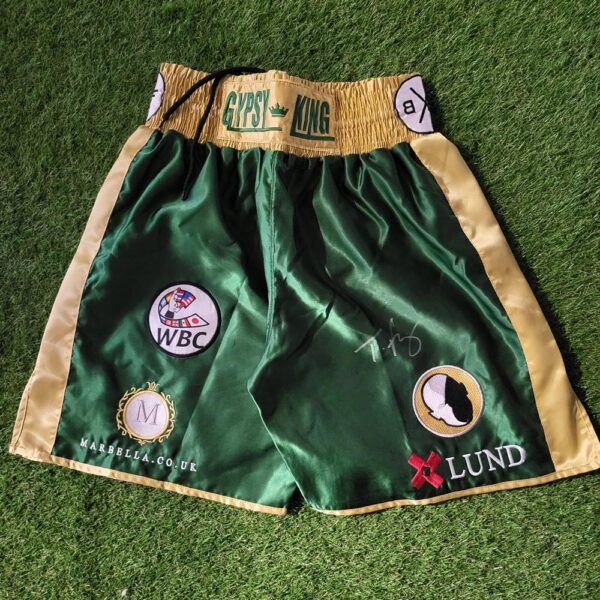 Tyson Fury signed boxing shorts