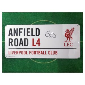 Sadio Mane signed Street sign (WHITE)