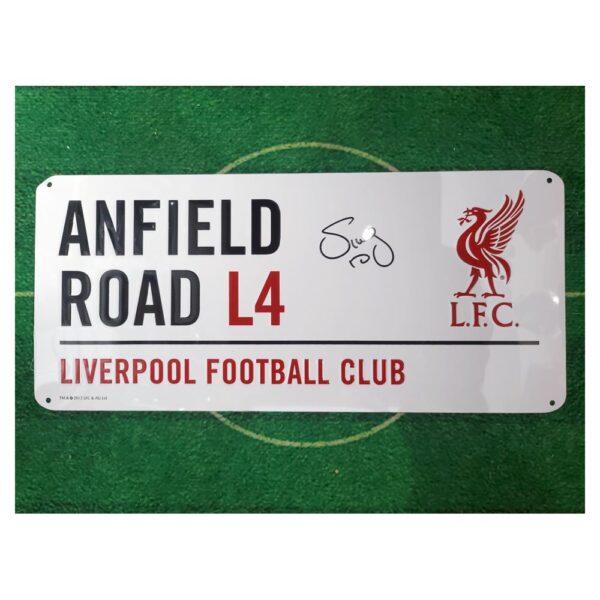 Sadio Mane signed Street sign (WHITE)