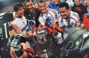 CAFU SIGNED 12X8 UCL CELEBRATION PHOTO