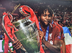 Divock Origi UCL signed photo 16x12