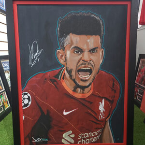 LUIS DIAZ SIGNED KOP ART ORIGINAL