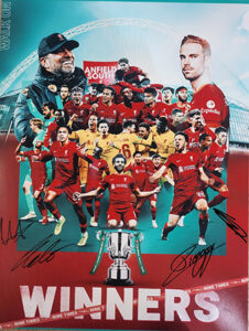 LFC Multi Signed signed A3 montage