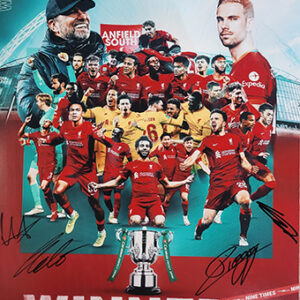 LFC Multi Signed signed A3 montage