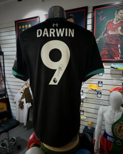 Darwin Nunez 24 25 away shirt signed