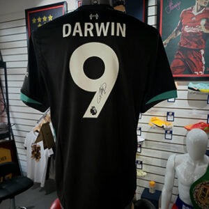 Darwin Nunez 24 25 away shirt signed