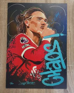 Original Signed Artwork Darwin Nunez