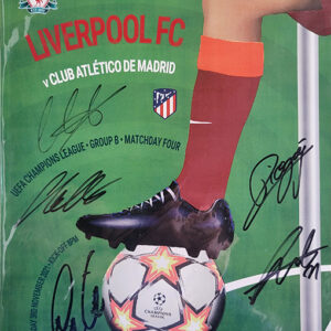 Multi Signed 2001 Champions League Programme v Athletico Madrid