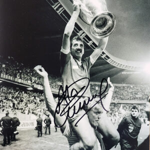 Signed Alan Kennedy 10x8 Photograph With European Cup