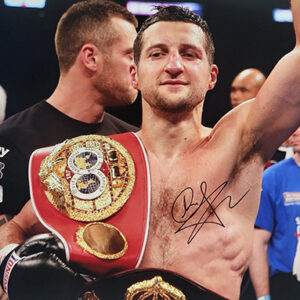 Signed Carl Froch 16x12 Photograph With Belt