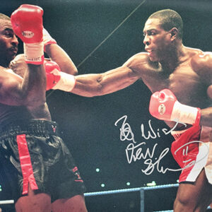 Signed Frank Bruno 16x12 Photograph v Tyson