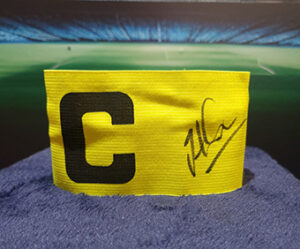 Signed Jordan Henderson Yellow C Captains Armband