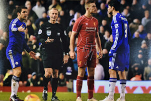 Signed Jordan Henderson confronting Costa 12x8 Photo