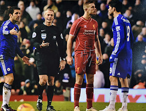 Signed Jordan Henderson confronting Costa 12x8 Photo